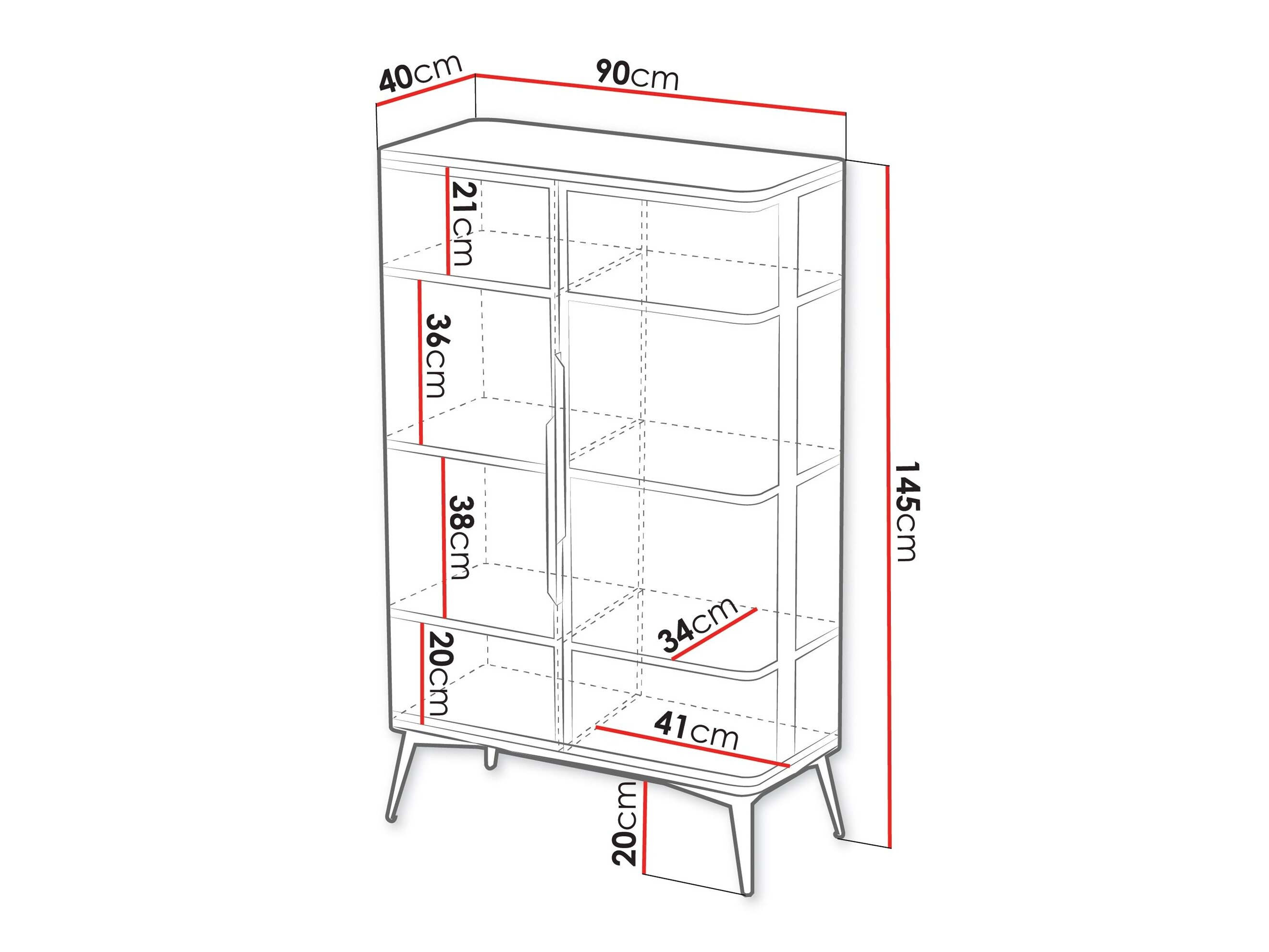Boekenkast Camfelo 103 (Kasjmier)