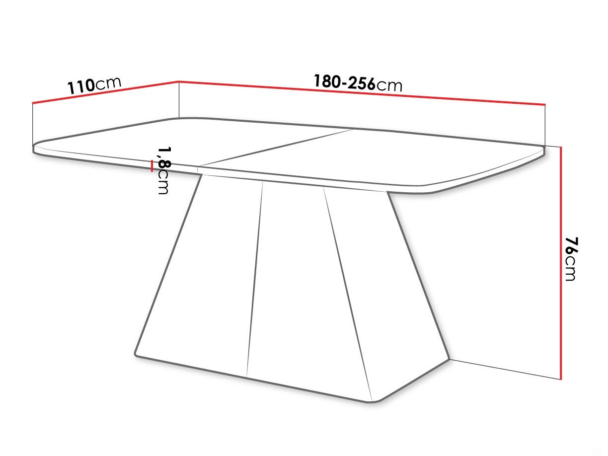 Bord Oswego 170 (Hvid)