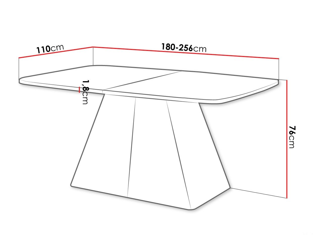 Tafel Oswego 169 (Wit marmer)