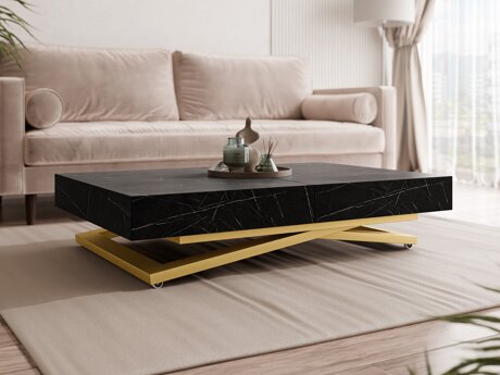 Transformeerbare salontafel Oswego 173 (Zwart marmer)