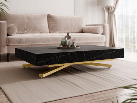 Transformeerbare salontafel Oswego 178 (Zwart marmer)