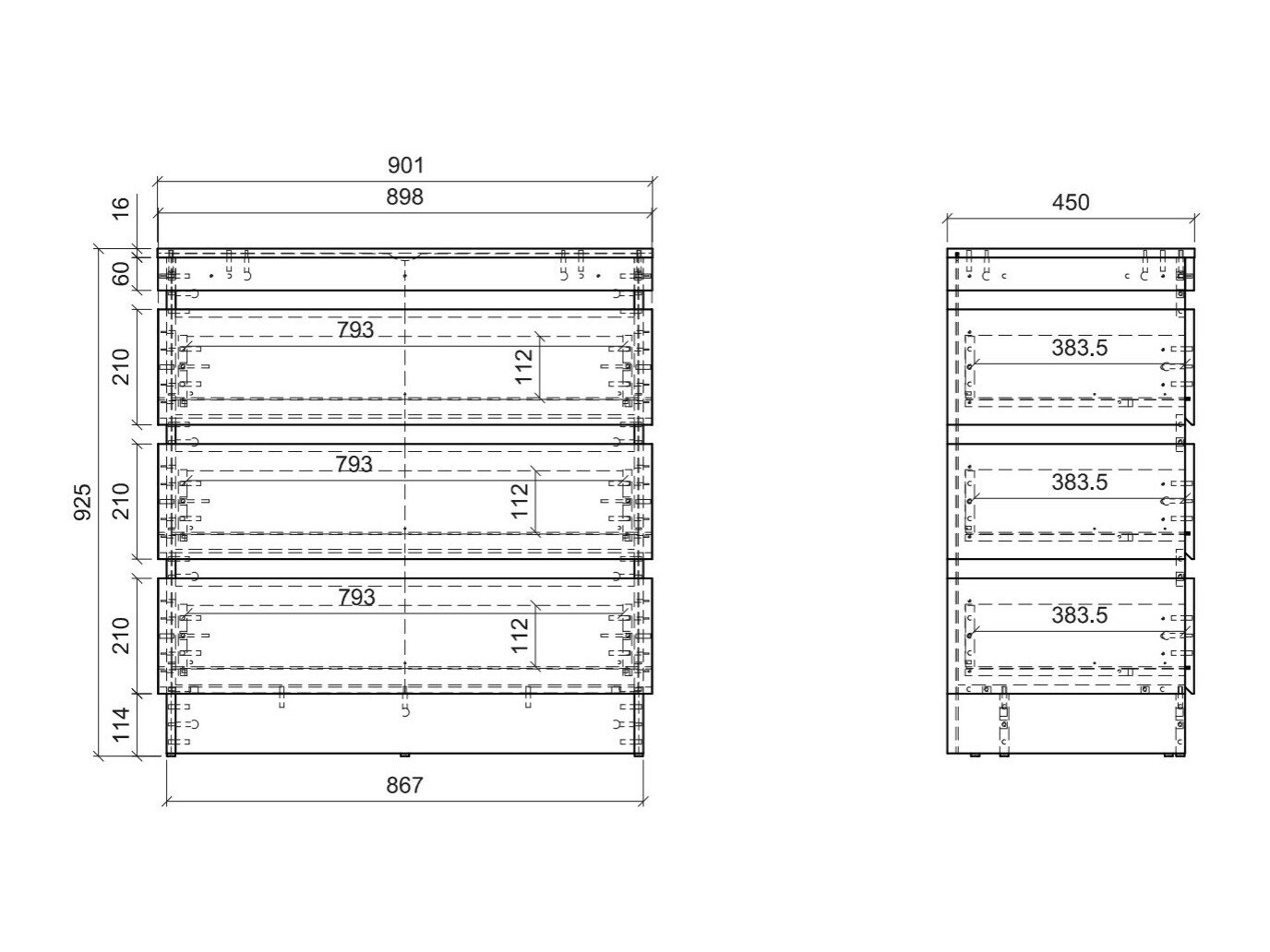 Commode Numeri 107