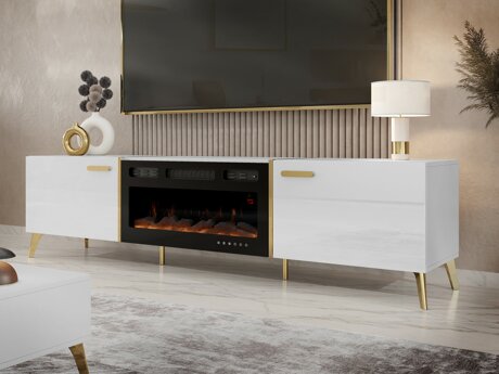 TV-bord Comfivo Capella III (Hvid + Glansfuld hvid)