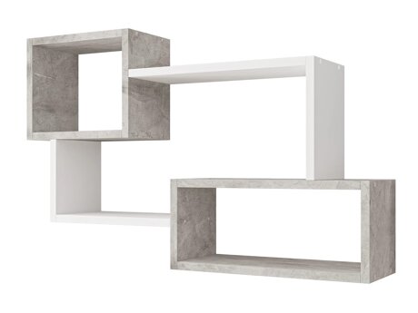 Fali polc Lexicon II (Beton + Fehér)