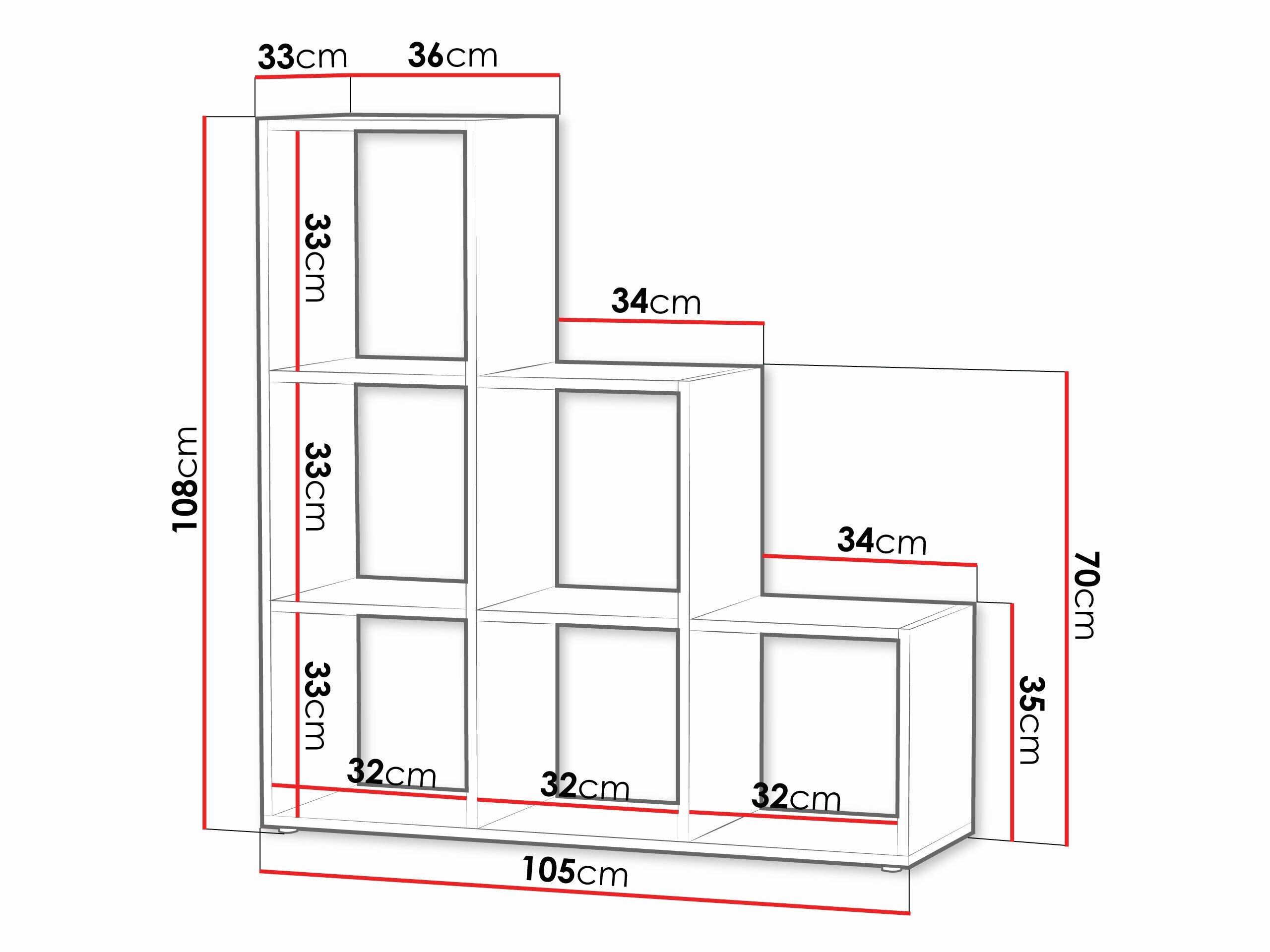 Reol Sarasota 110 (Hvid)