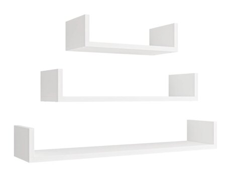 Sæt med vægmonterede reoler Lexicon (Hvid)