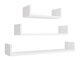 Sæt med vægmonterede reoler Lexicon (Hvid)
