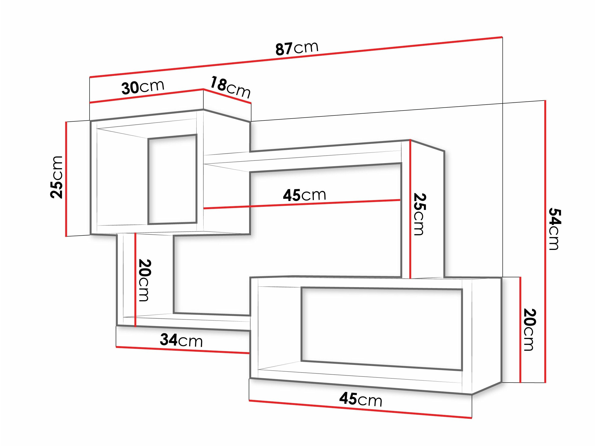 Vægreol Sarasota 106 (Beton + Hvid)