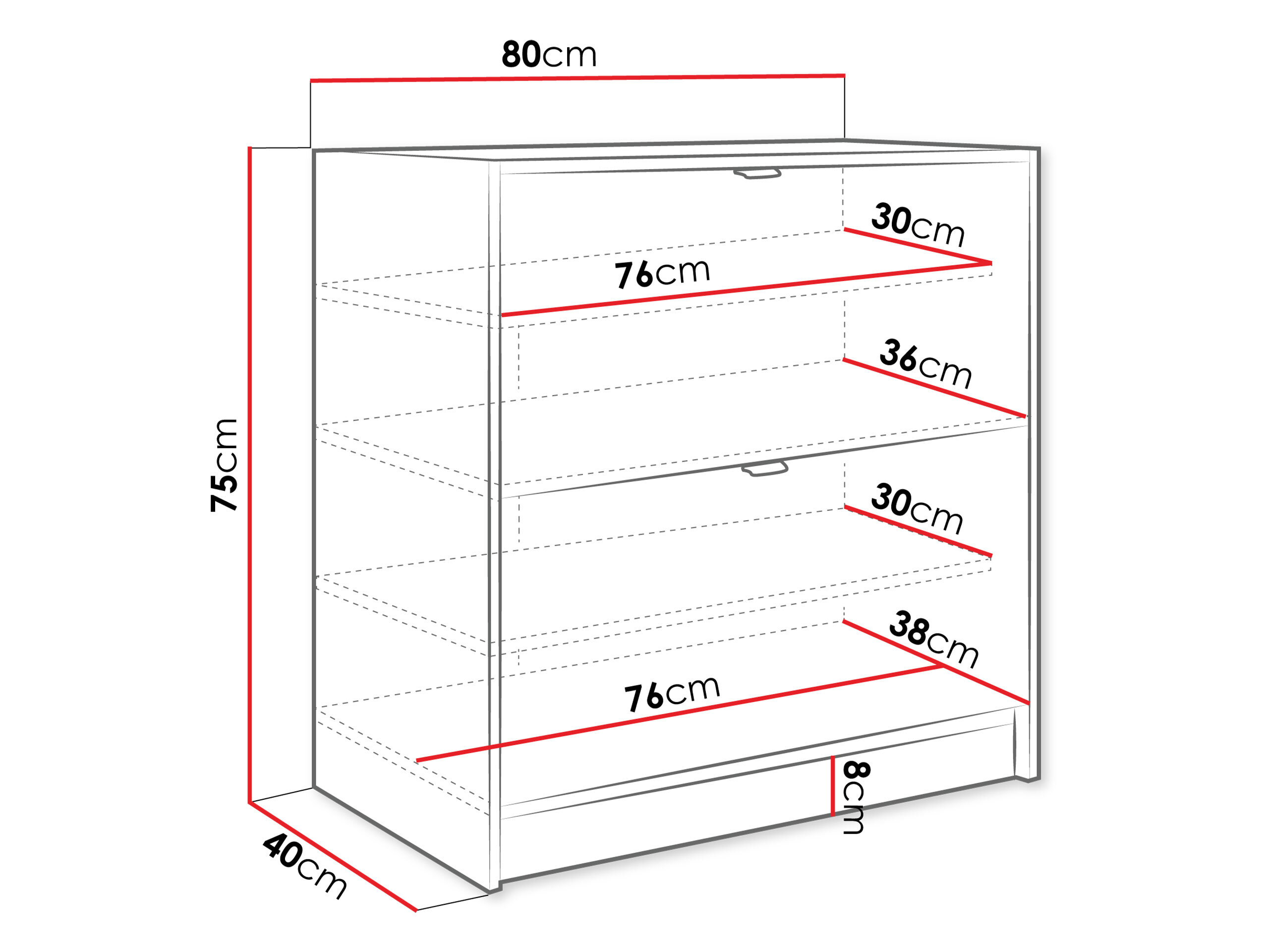 Skoskab Comfivo Larmire 125 (Sort)