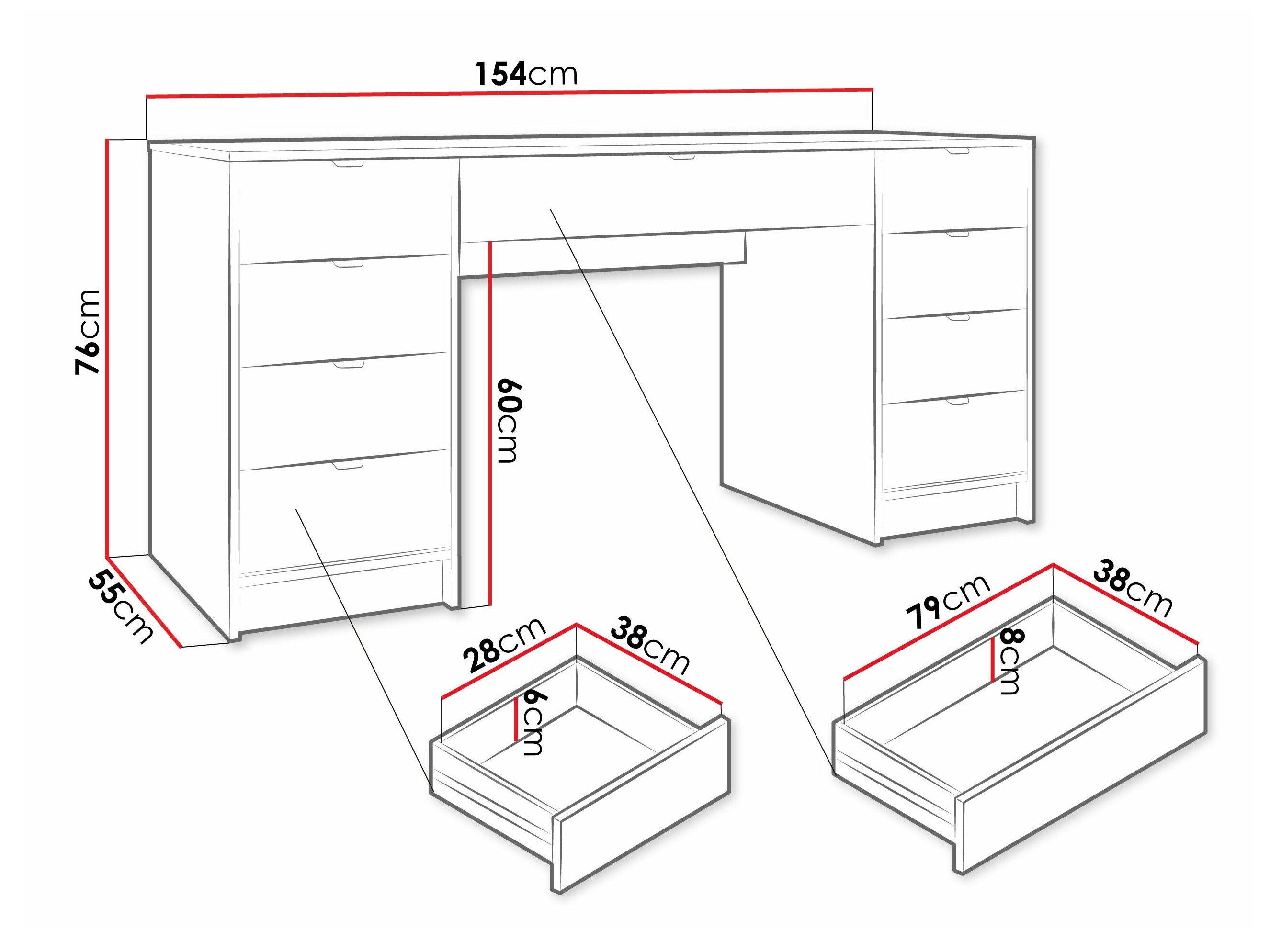Skrivebord Comfivo Larmire 110 (Beige)