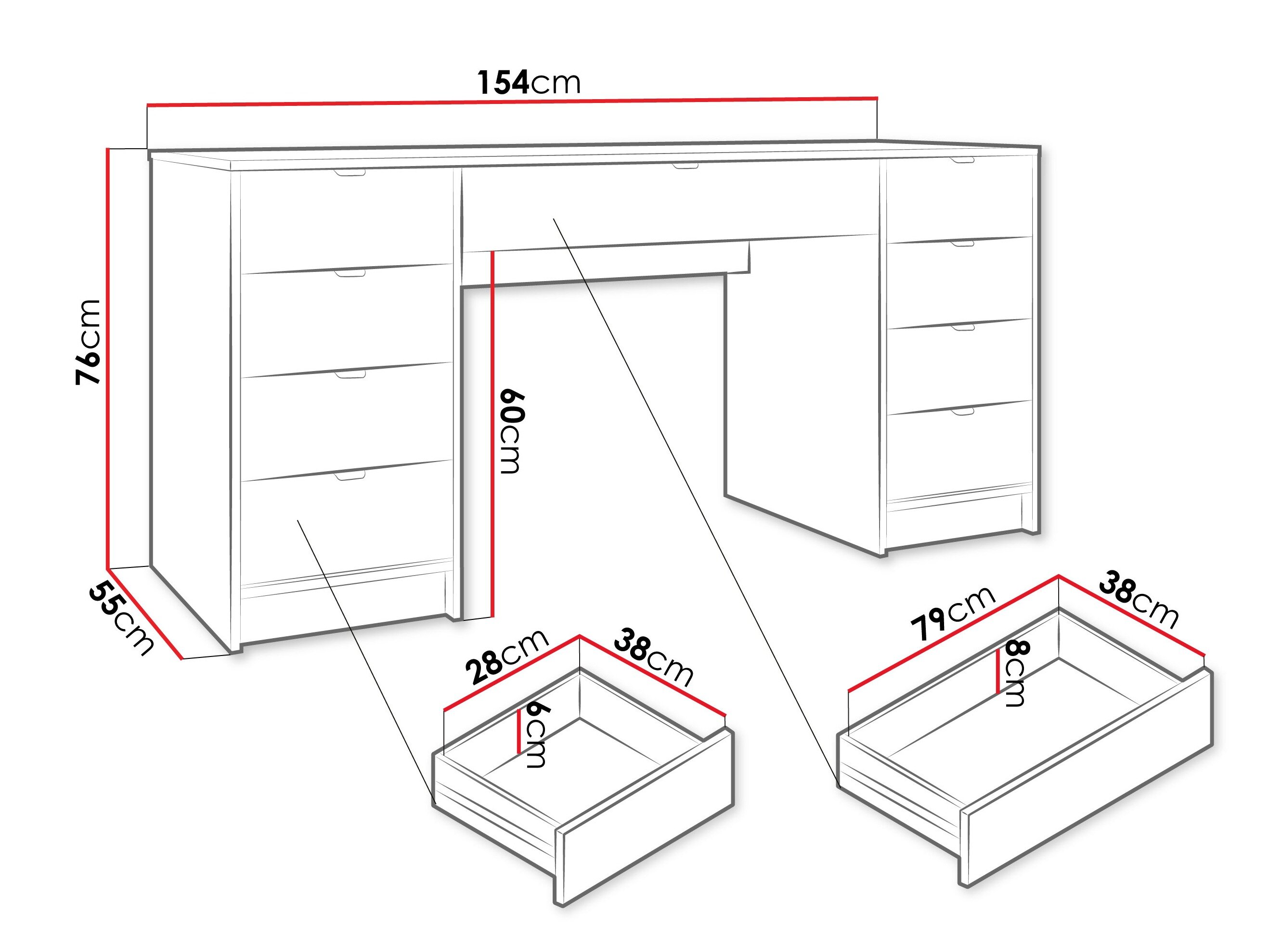 Skrivebord Comfivo Larmire 110 (Egetræ)