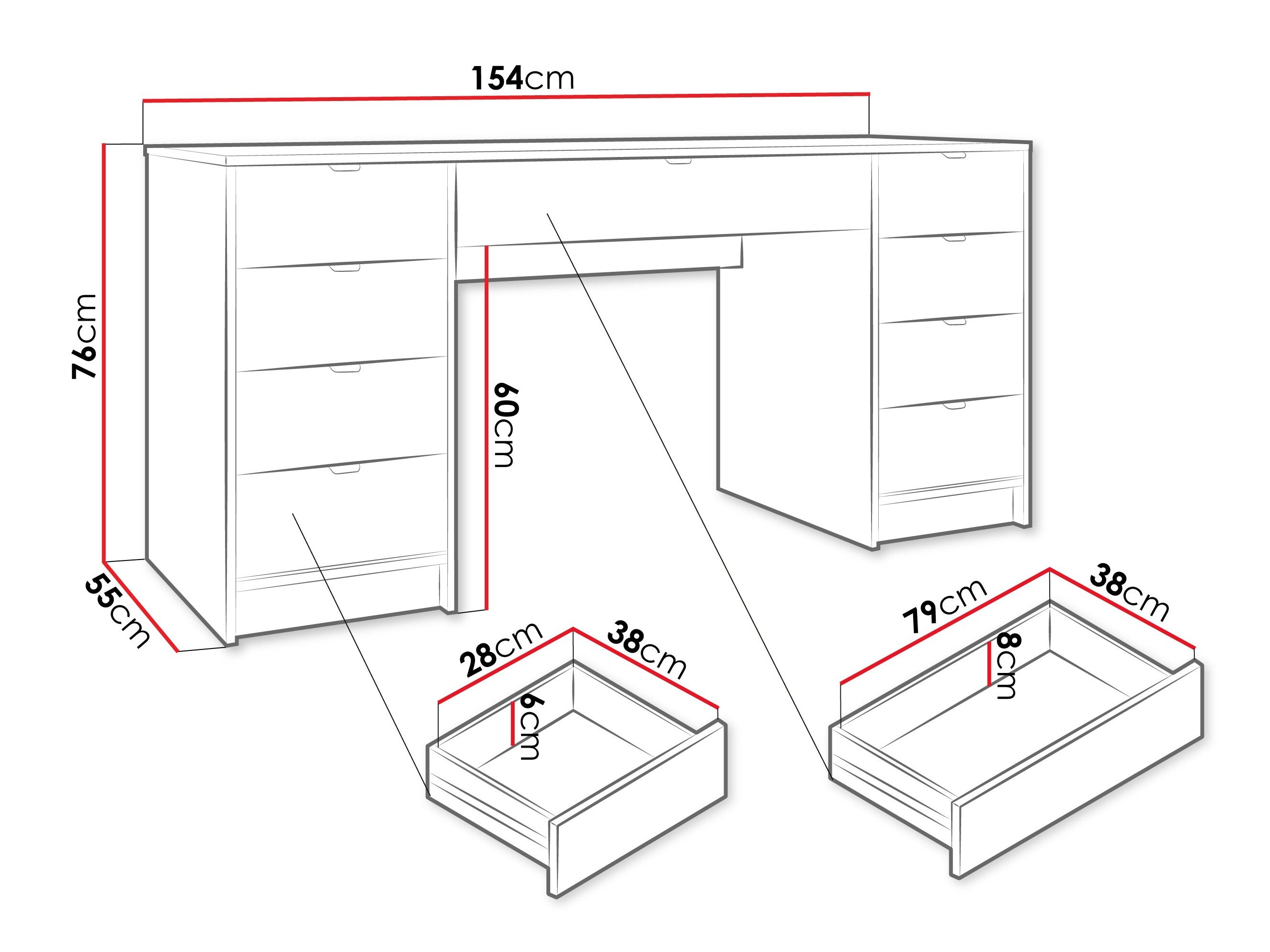 Skrivebord Comfivo Papilio I (Valnød)