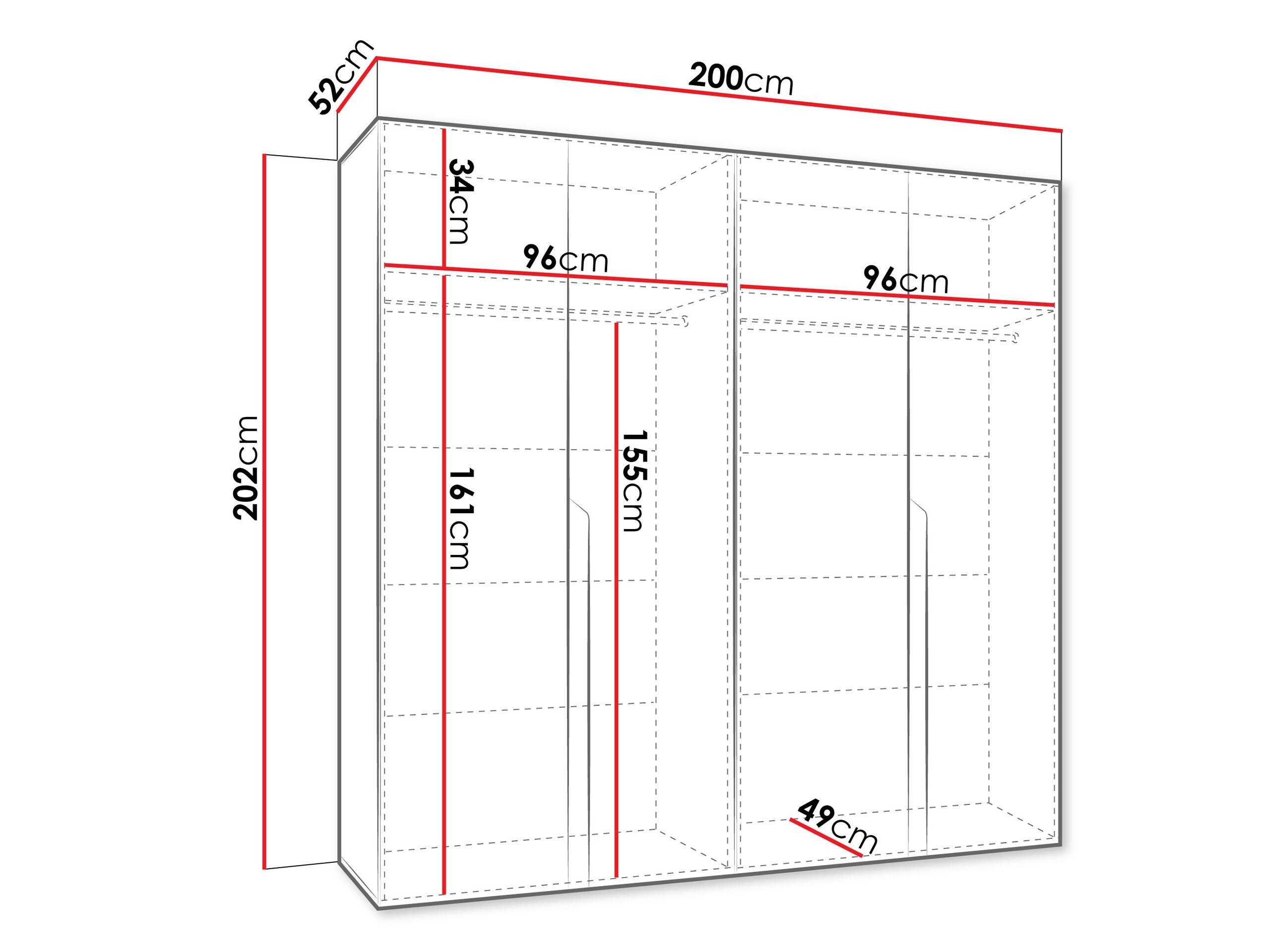 Garderobeskab Hartford 581 (Hvid)