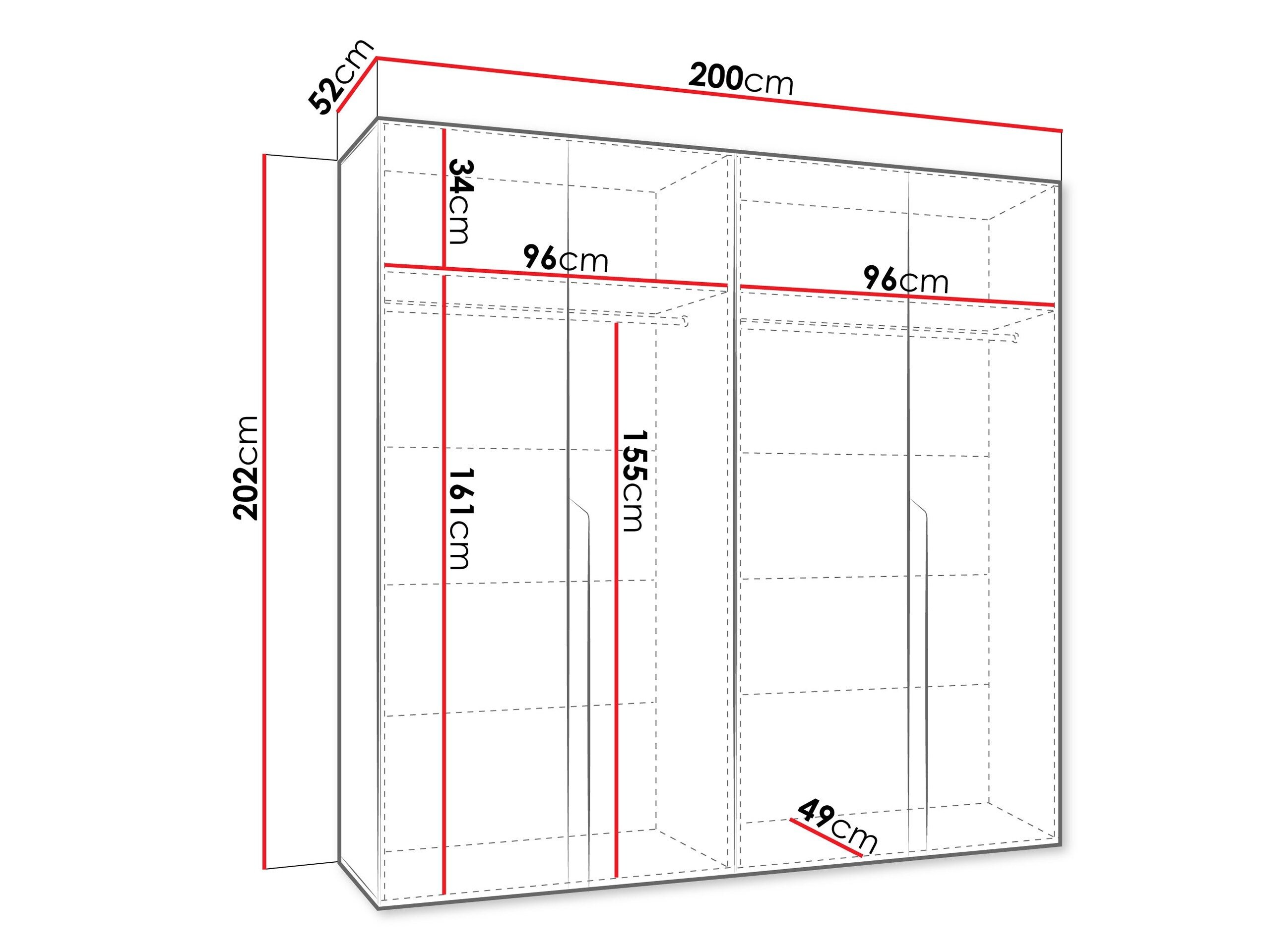 Garderobeskab Hartford 581 (Sort)