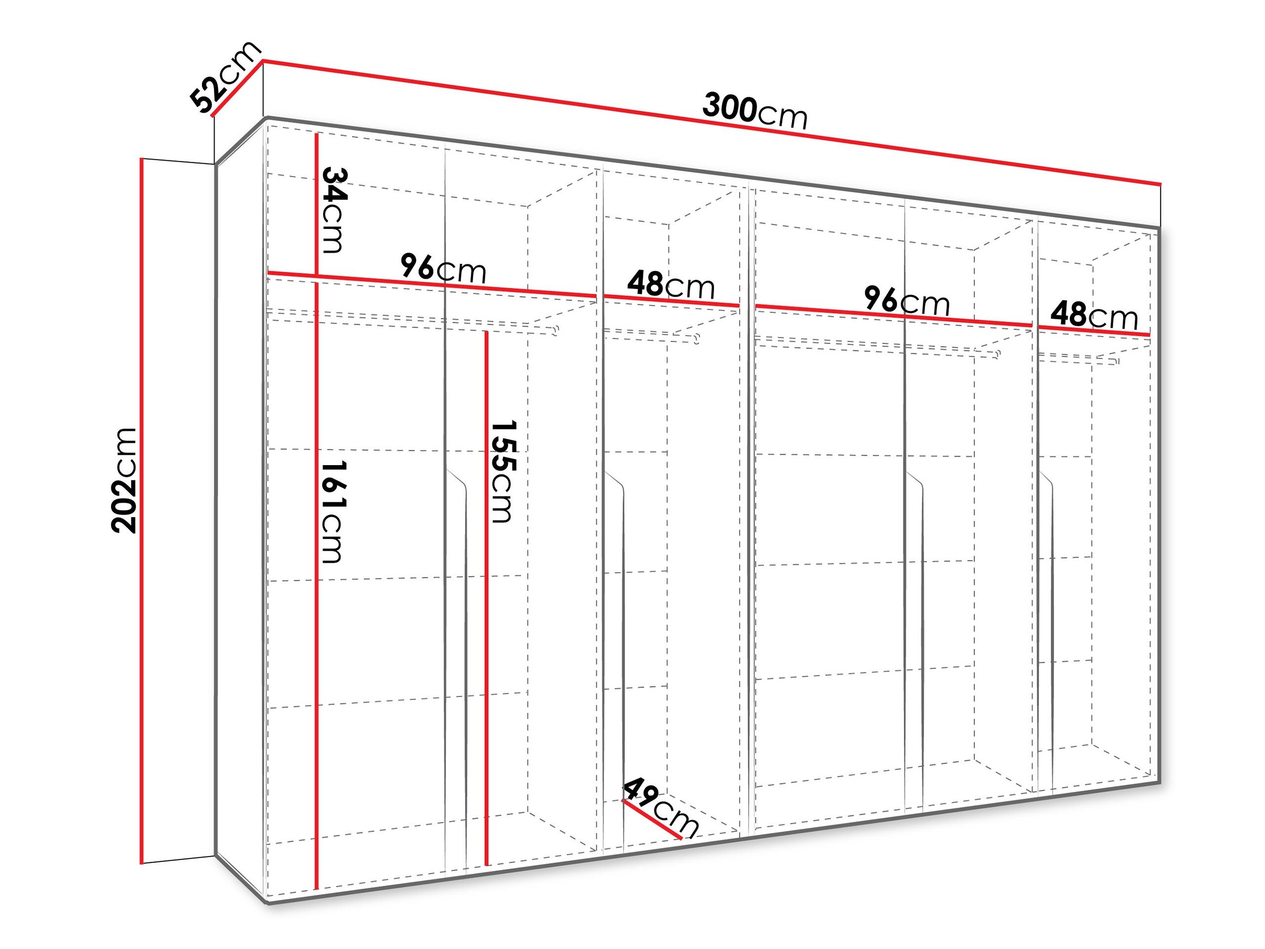 Garderobeskab Hartford 583 (Sort)