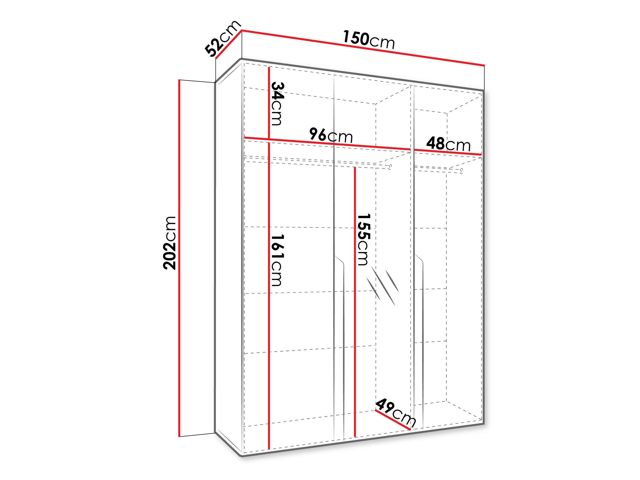 Garderobeskab Hartford 585 (Hvid)