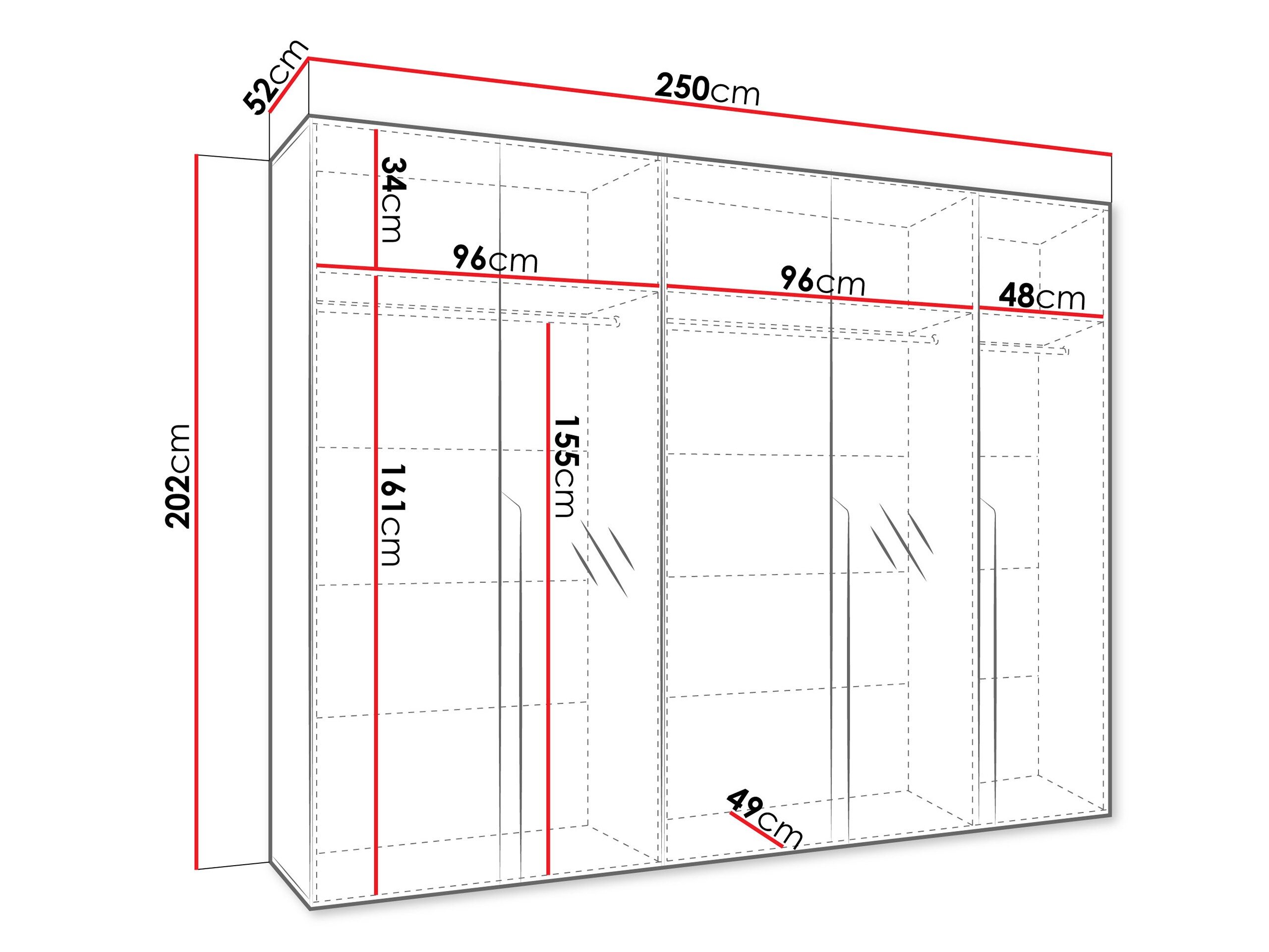 Garderobeskab Hartford 587 (Sort)