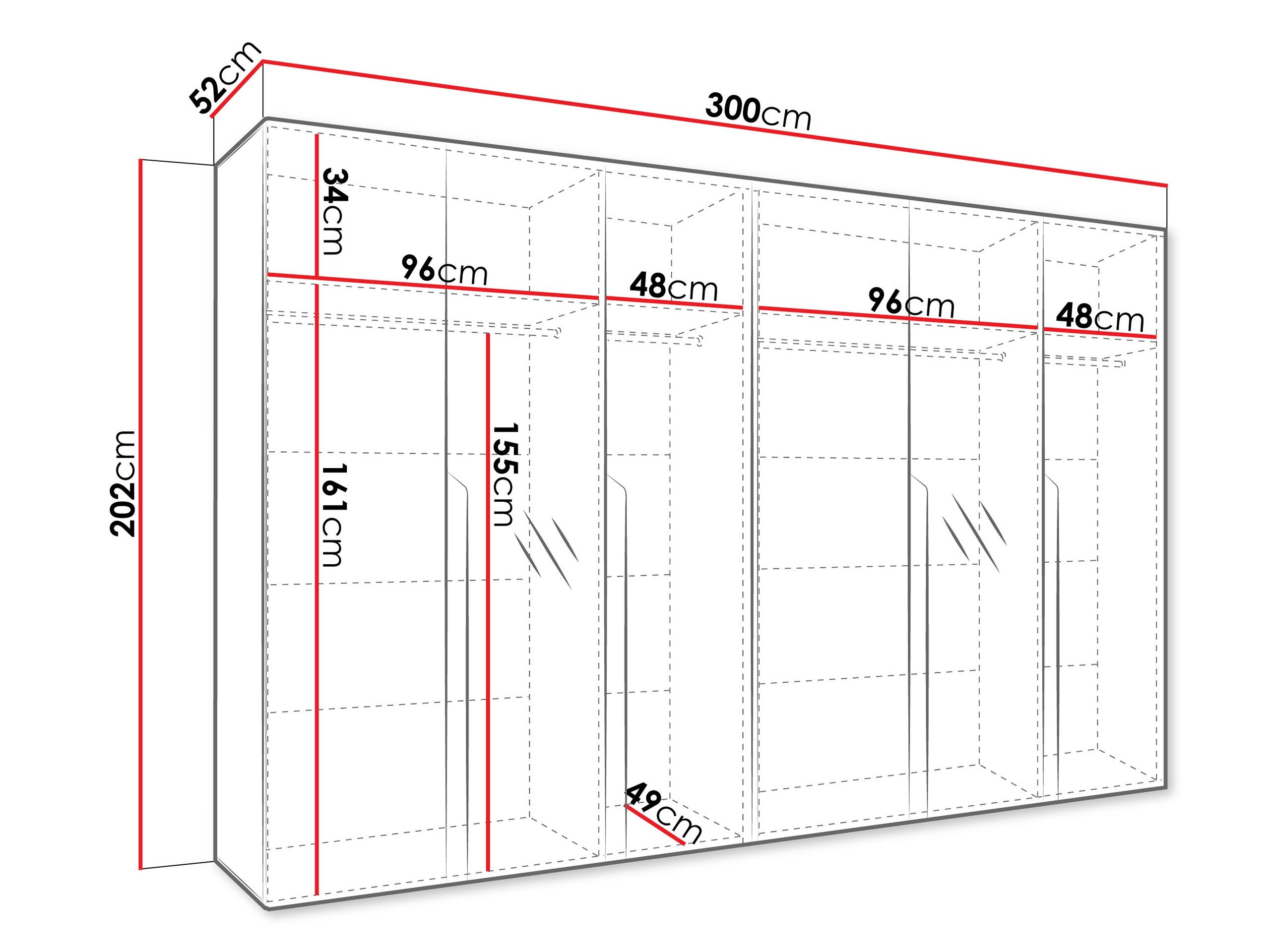 Garderobeskab Hartford 588 (Hvid)