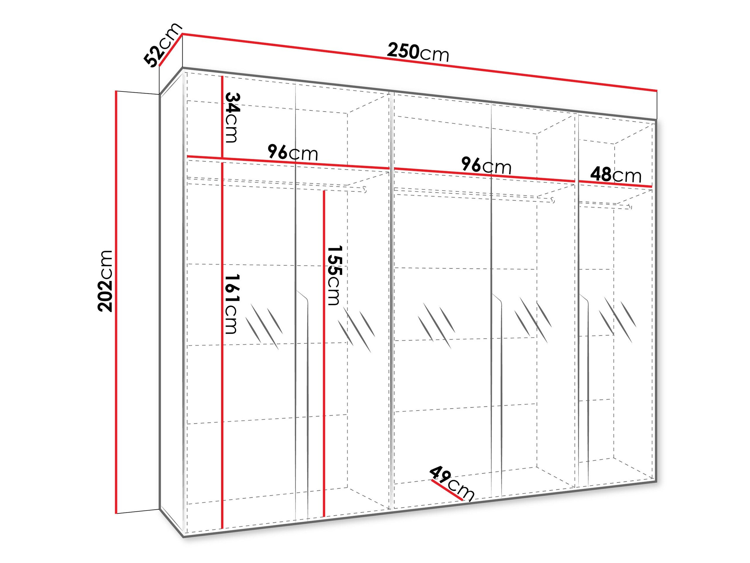 Garderobeskab Hartford 592 (Sort)