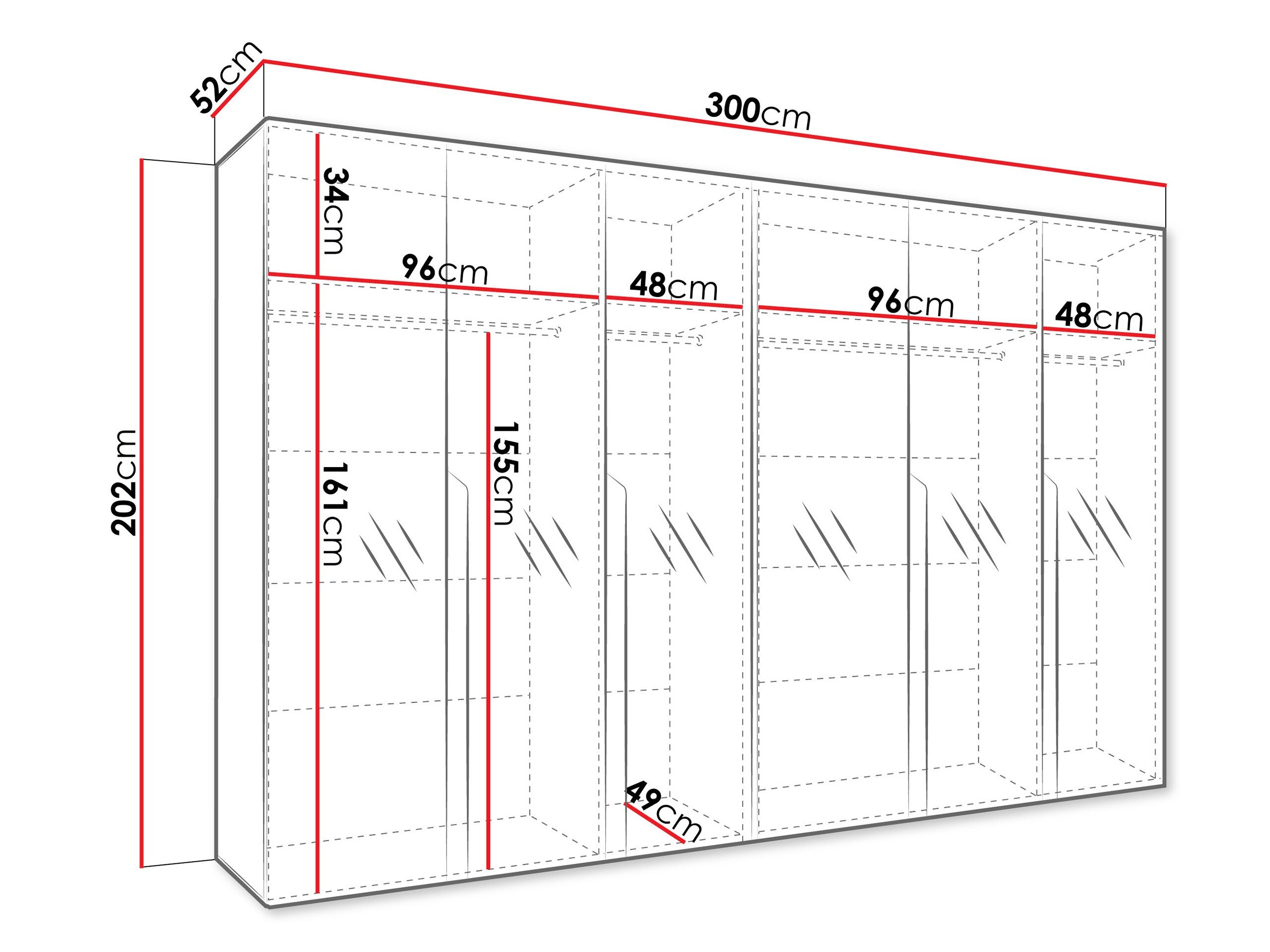 Garderobeskab Hartford 593 (Sort)