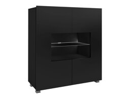 Dressoir Remus (Zwart + Glanzend zwart)