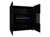 Dressoir Remus (Zwart + Glanzend zwart)