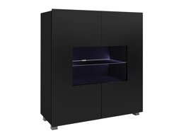 Dressoir Remus (Zwart + Glanzend zwart)