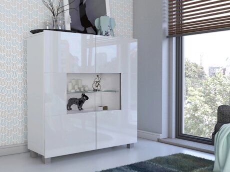 Skænk Remus (Hvid + Glansfuld hvid)