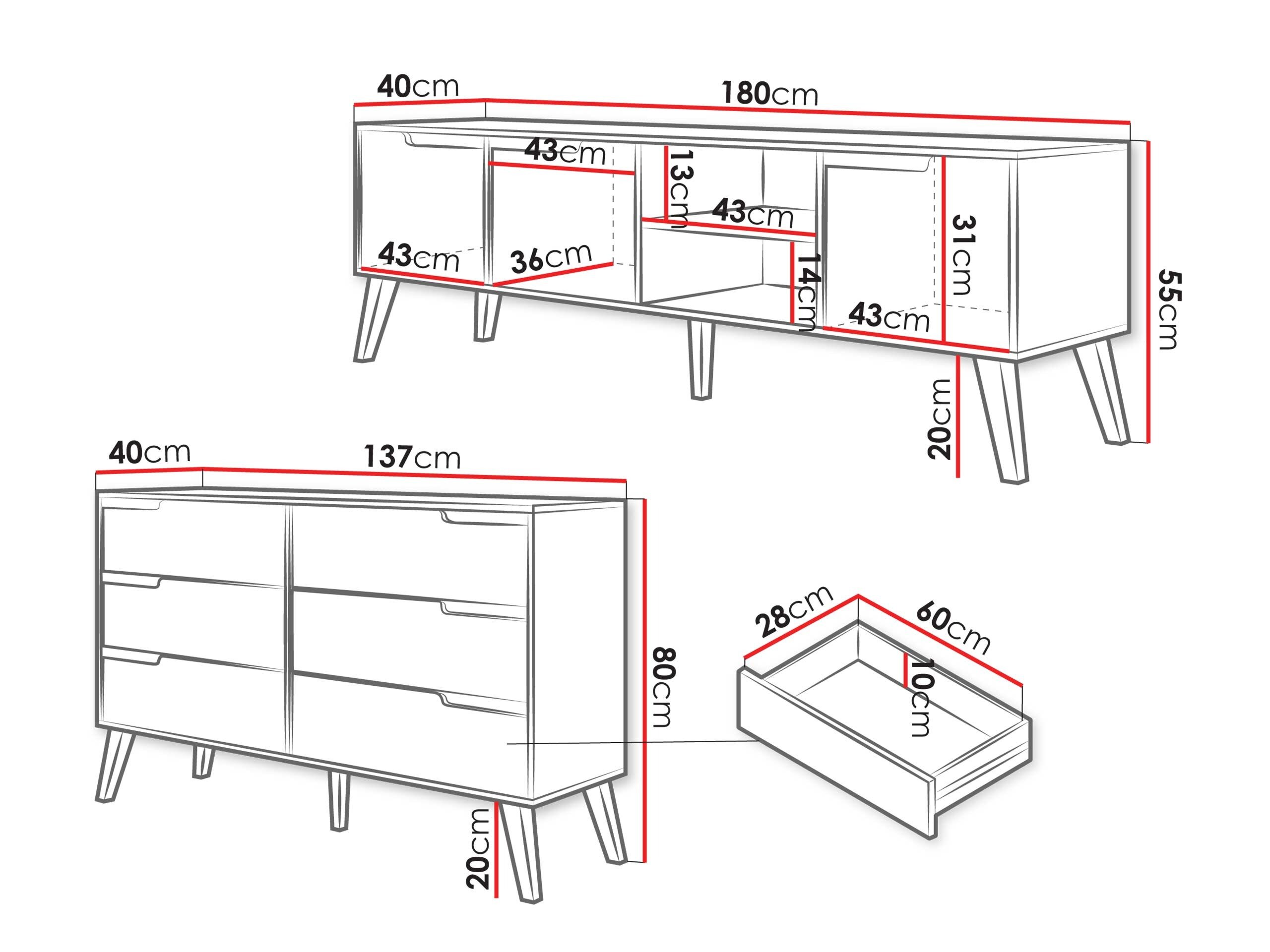 Stuemøbelsæt Elbtive 105 (Valnød)