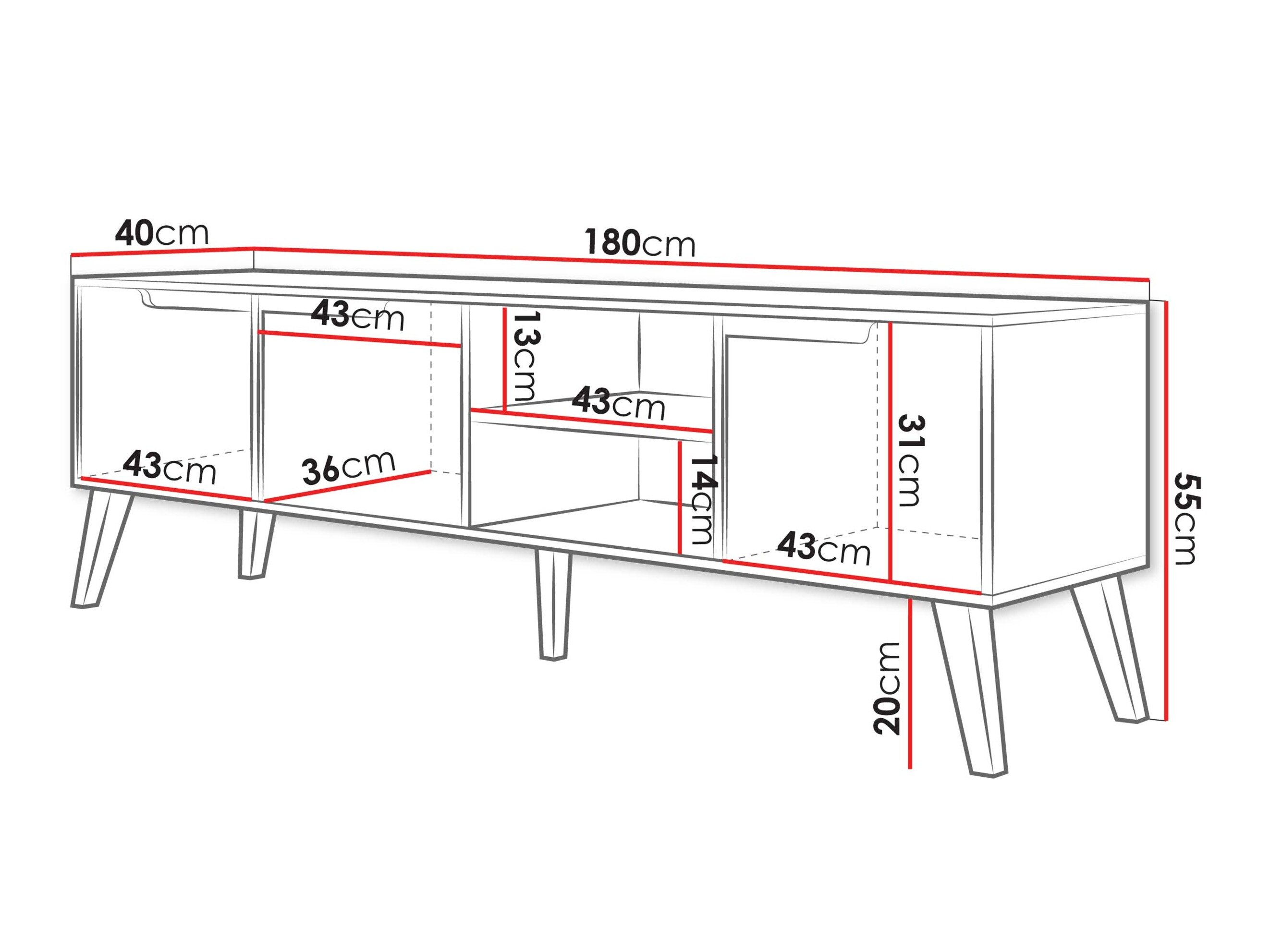 TV-bord Otis II (Valnød)