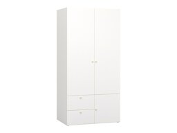 Kleiderschrank Tornolo 109 (Weiss + Grau)