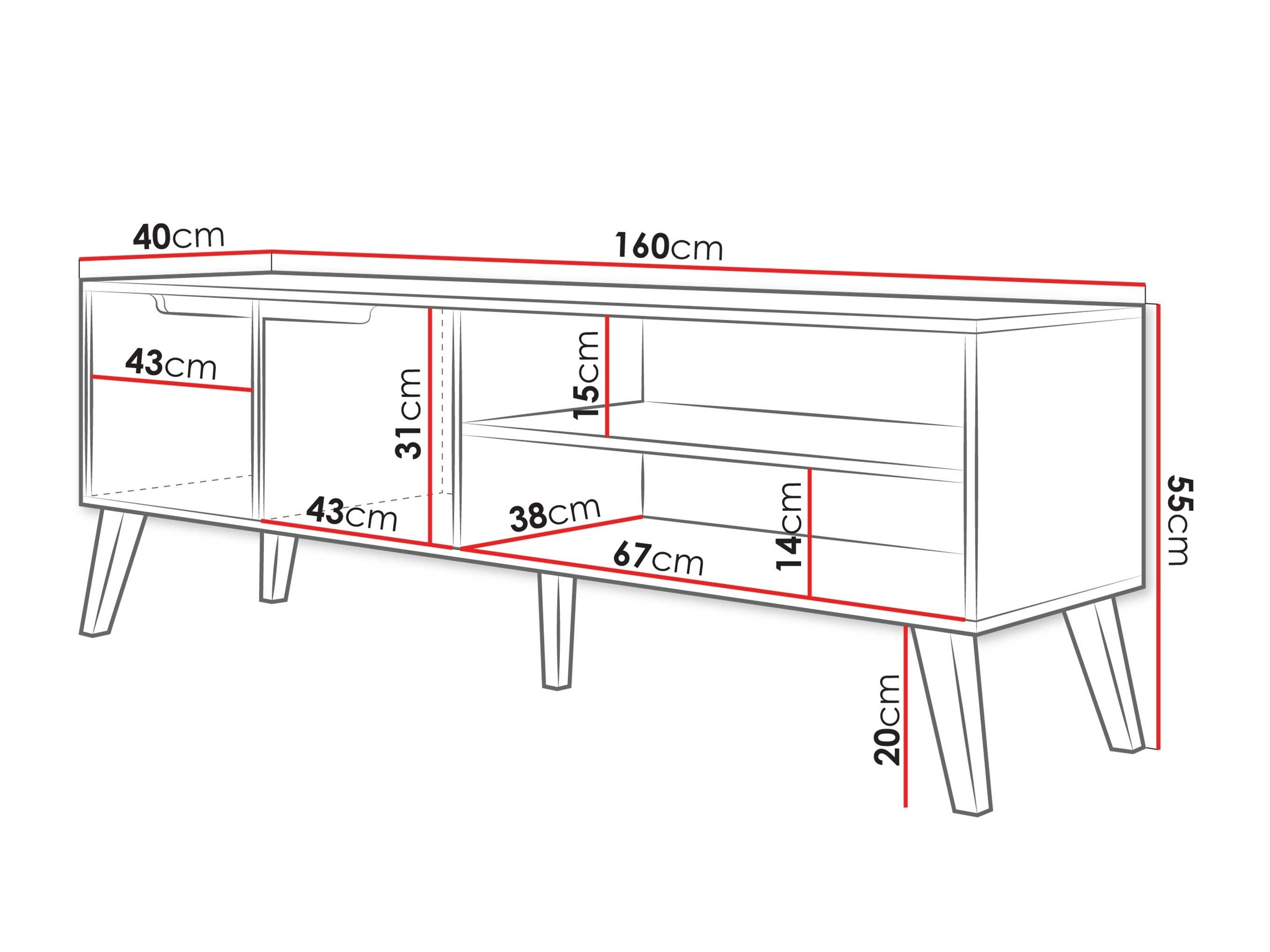 TV-bord Elbtive 100 (Valnød)