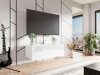 TV-bord Remus I (Hvid + Glansfuld hvid)