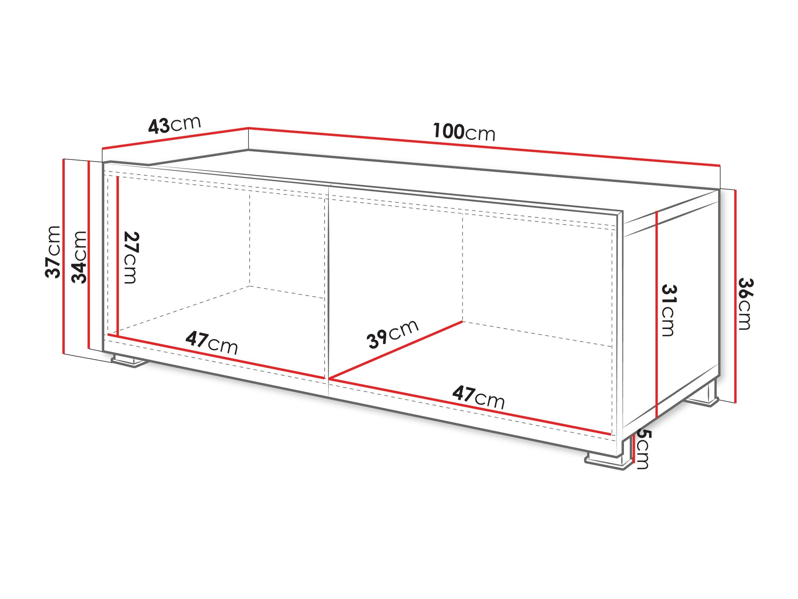 TV-bord Tivdalu 104 (Valnød)