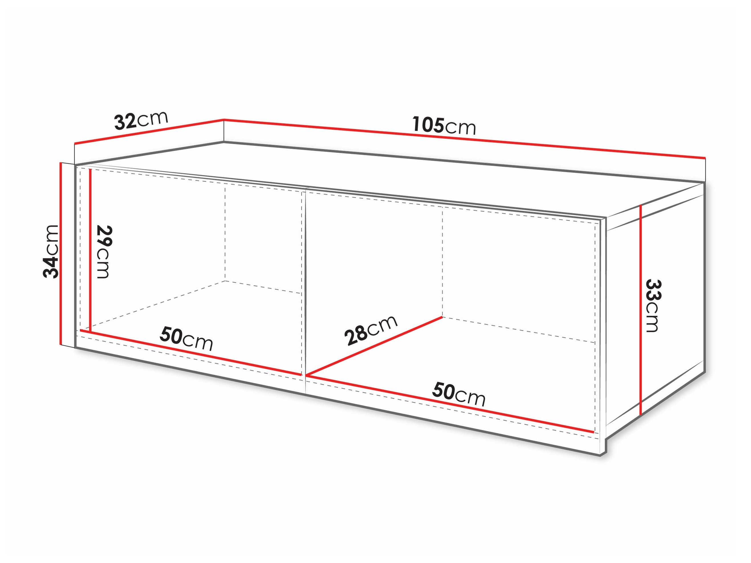 Vægskab Remus (Hvid + Glansfuld hvid)