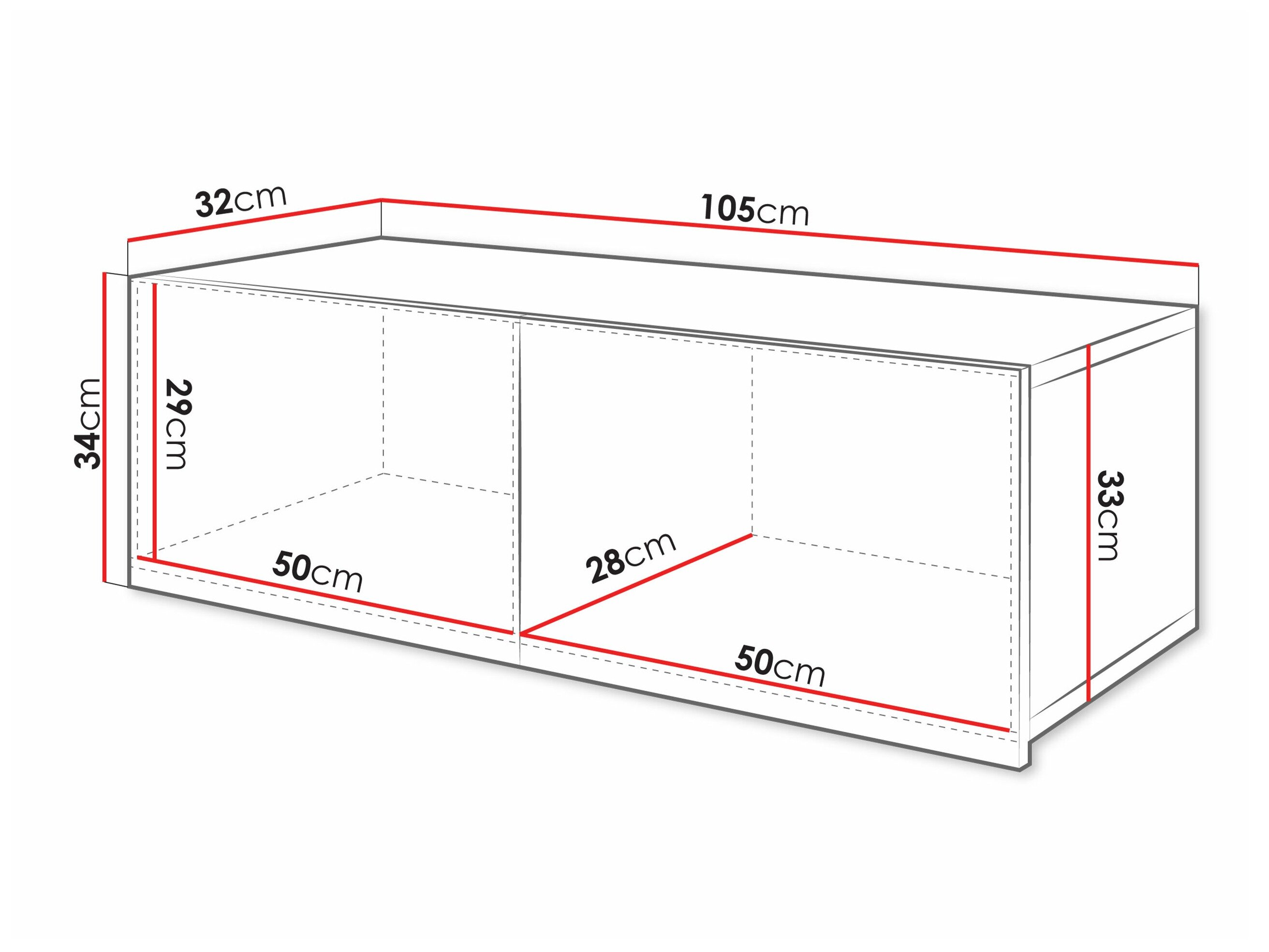 Vægskab Tivdalu 101 (Sort + Blank sort)