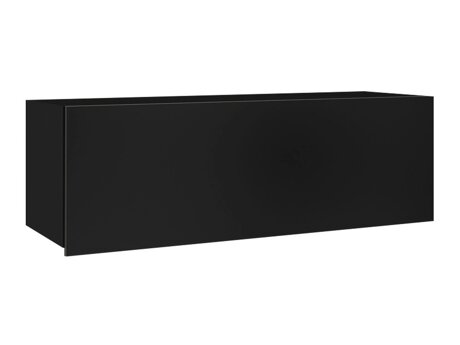 Wandkast Remus (Zwart + Glanzend zwart)