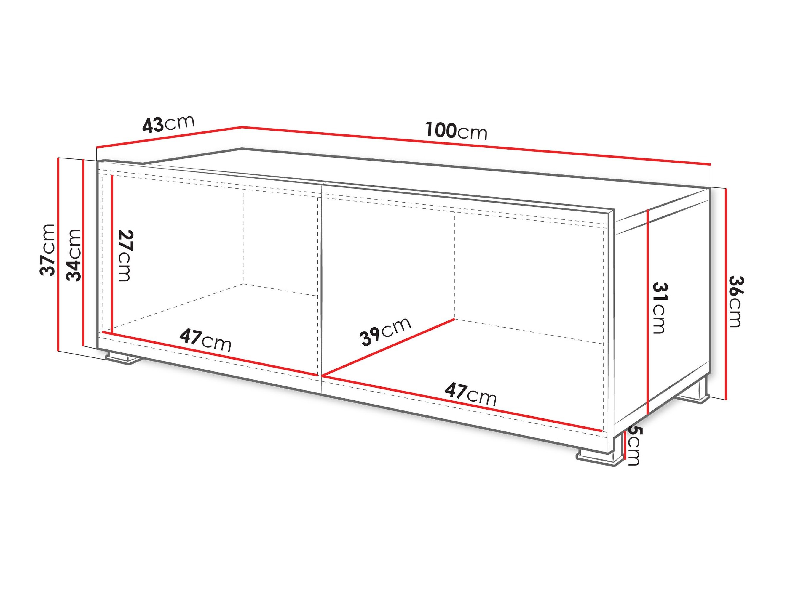 TV-bord Tivdalu 104 (Gylden eg)
