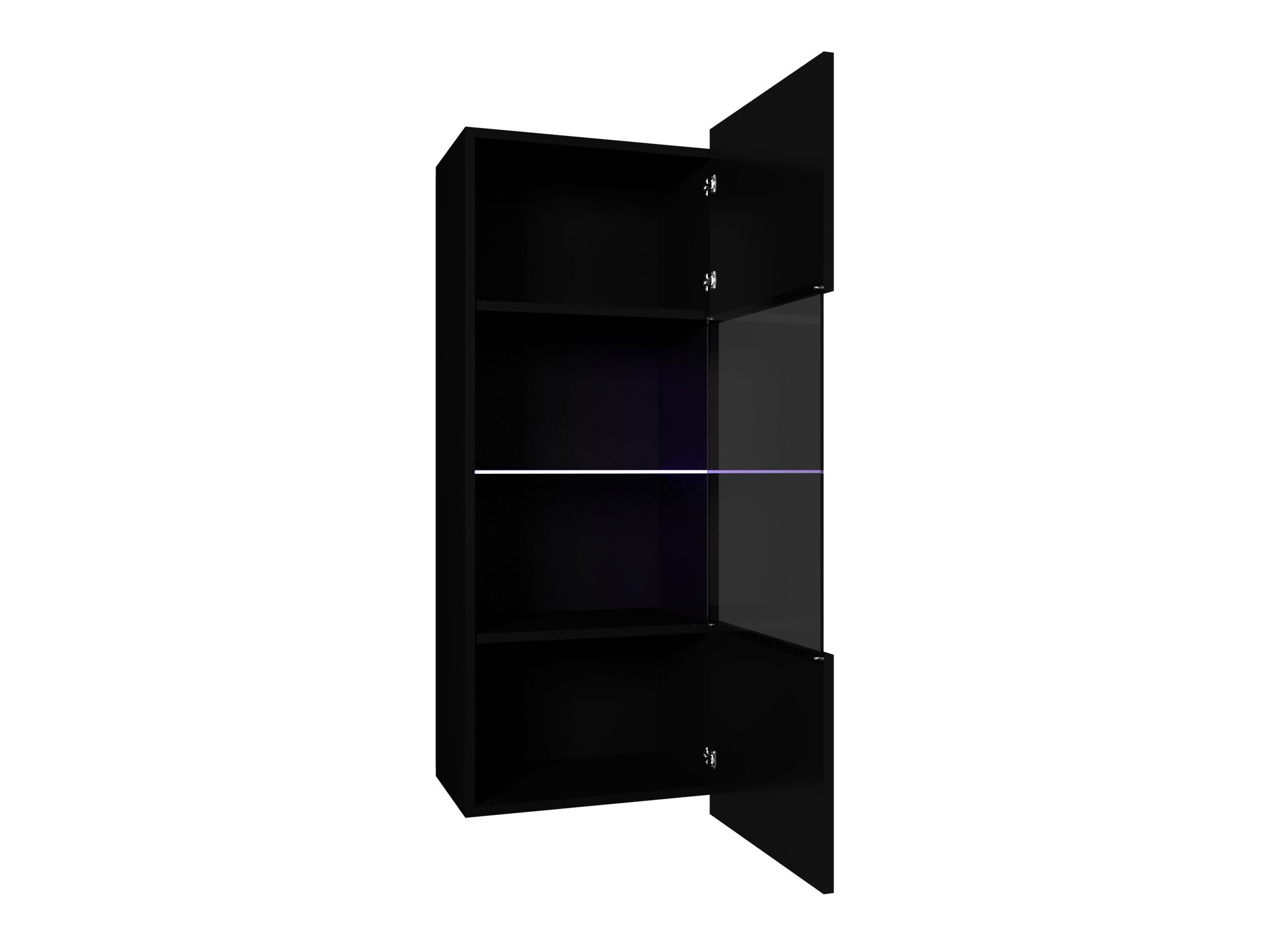 Wandkast Remus I (Wit + Glanzend wit)