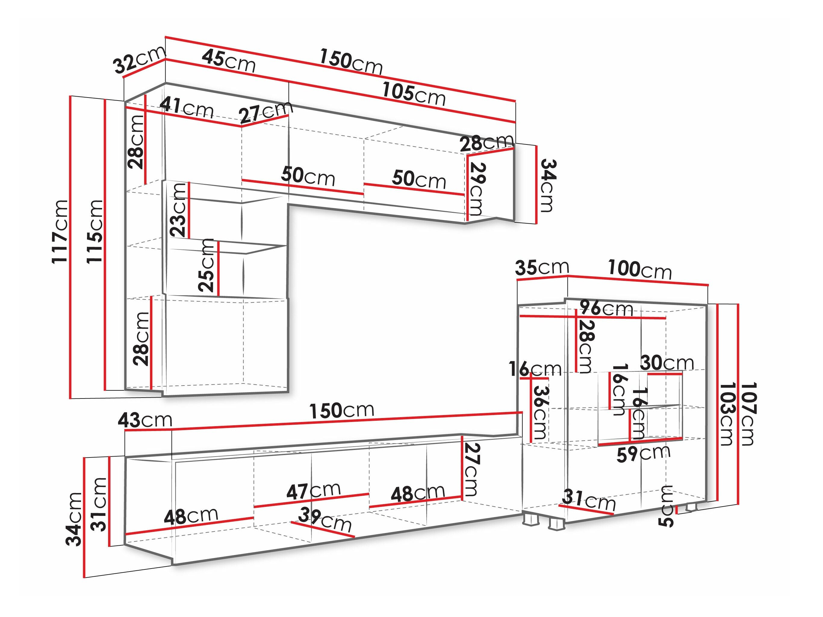 Stuemøbelsæt Remus III (Gylden eg)