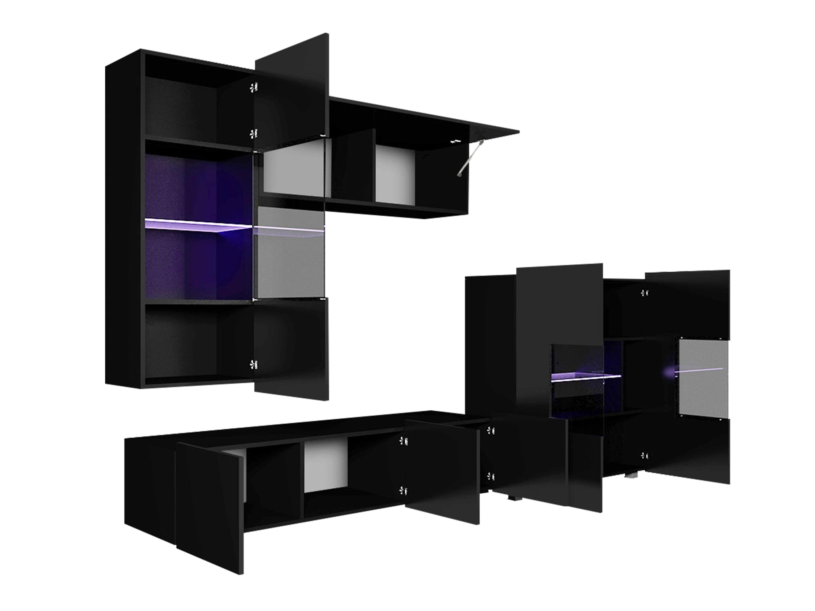 Stuemøbelsæt Tivdalu 107 (Gylden eg + Hvid + Glansfuld hvid)