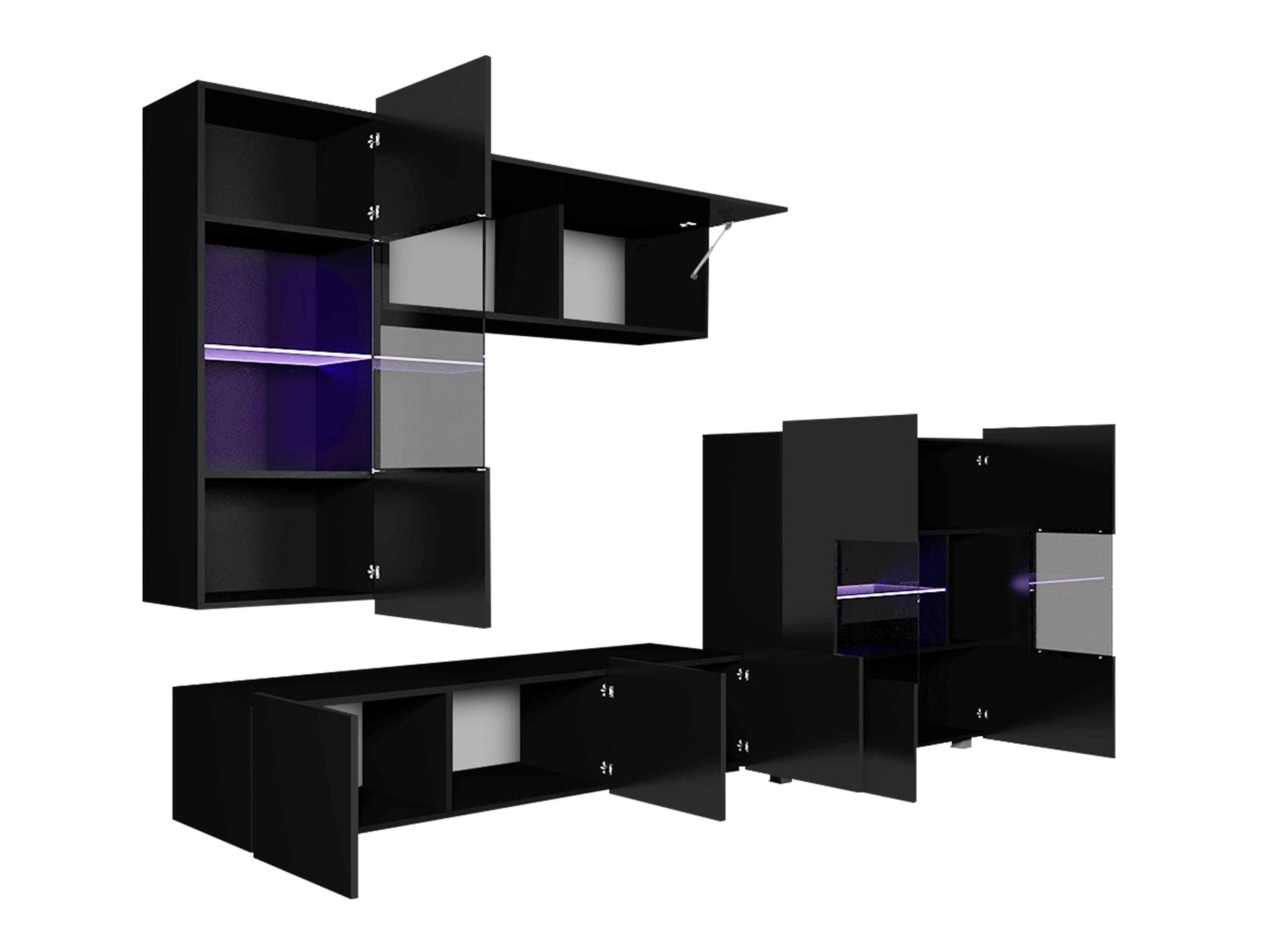 Stuemøbelsæt Tivdalu 107 (Hvid + Glansfuld hvid)