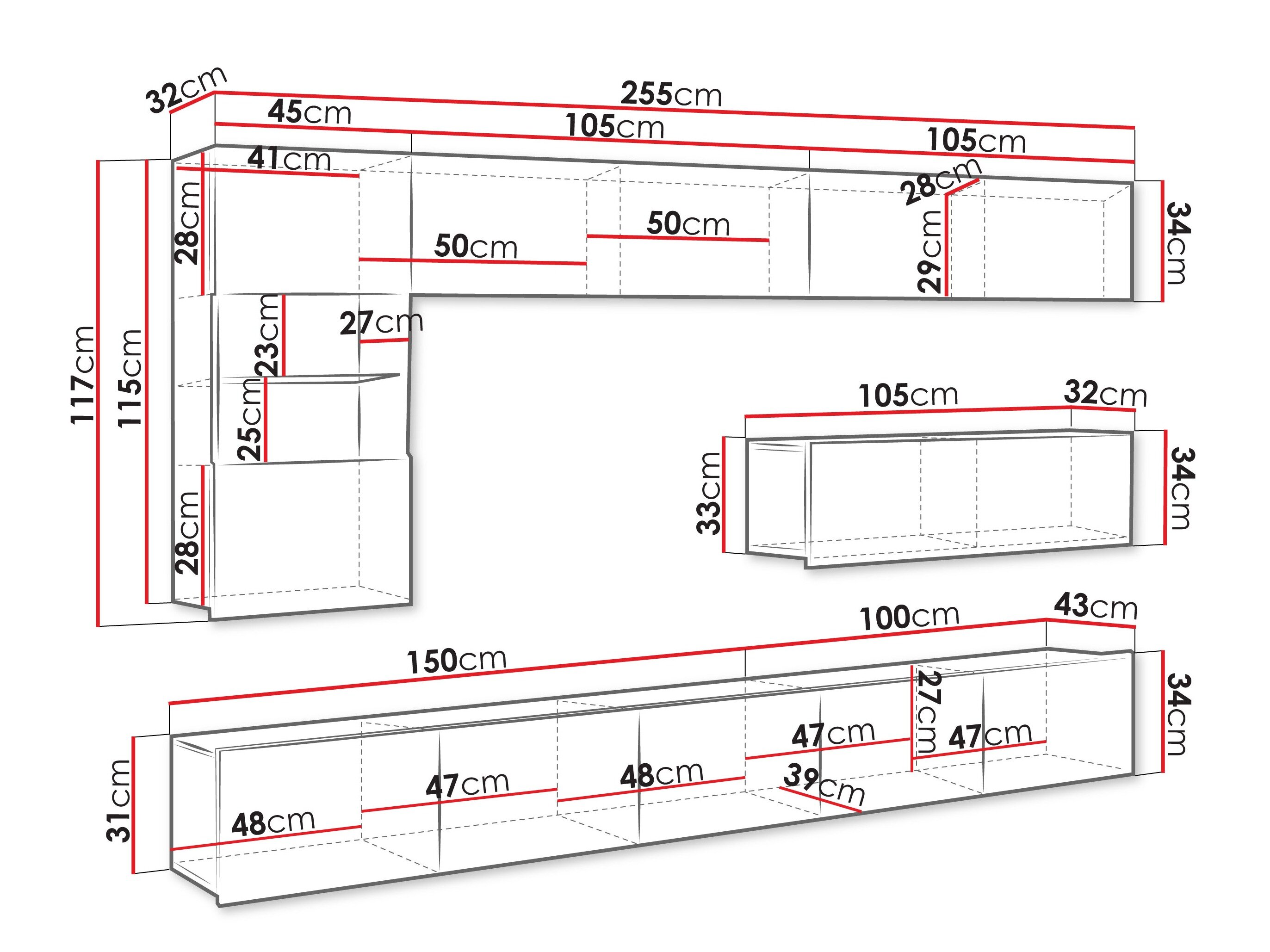 Stuemøbelsæt Tivdalu 108 (Valnød)