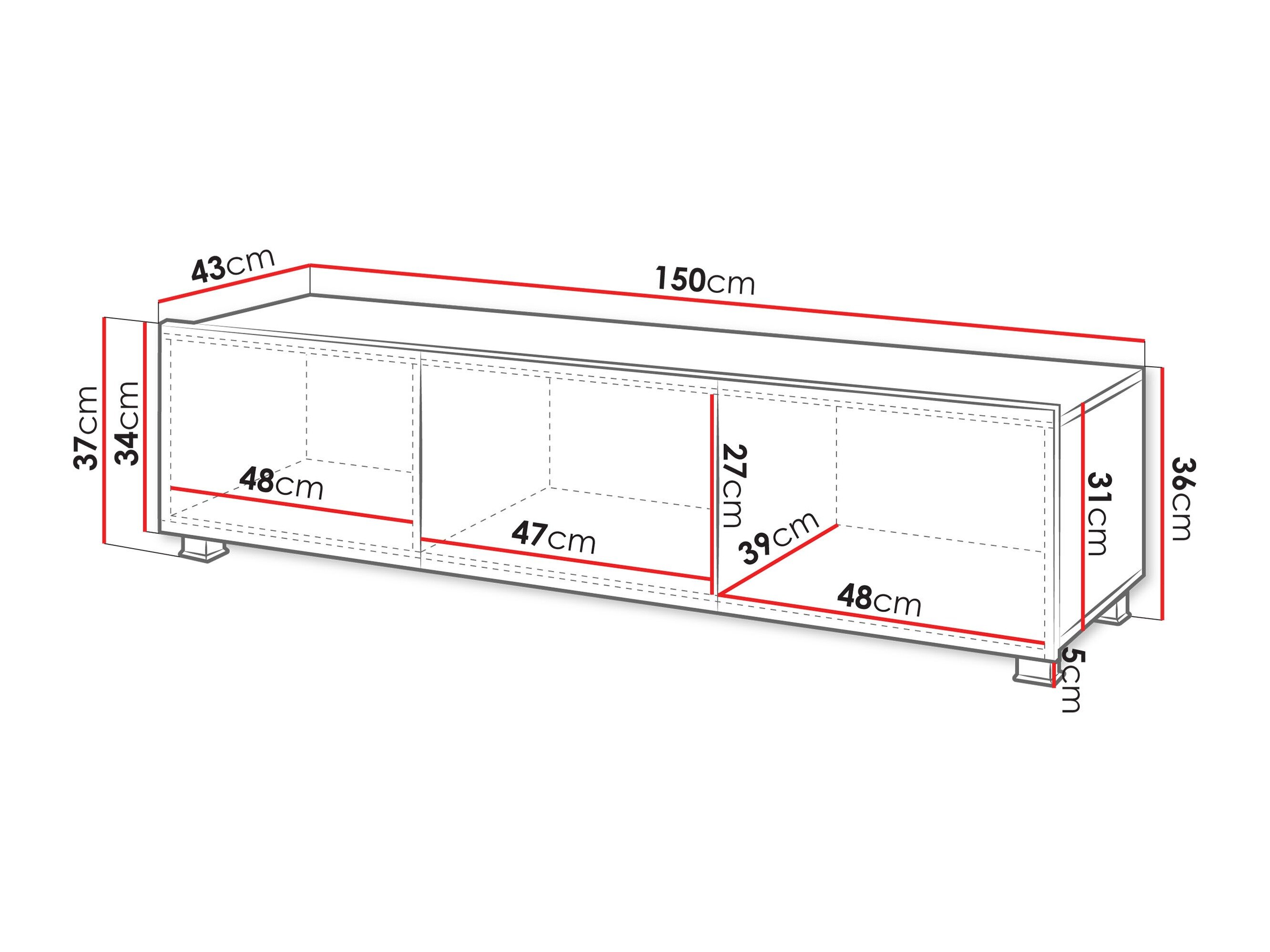 TV-bord Remus (Gylden eg)