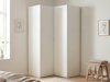 Eckkleiderschrank Tornolo 113 (Weiss + Grau)
