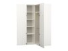 Eckkleiderschrank Tornolo 113 (Weiss + Grau)