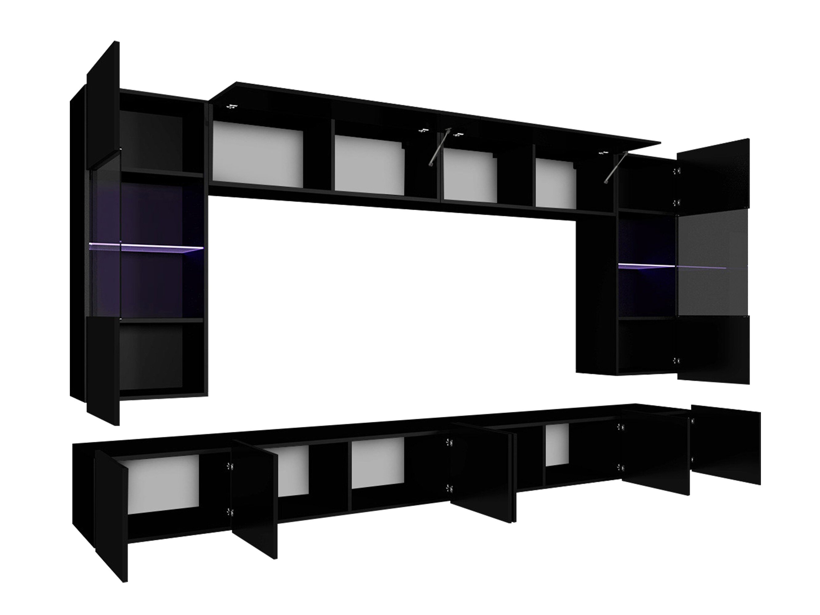 Stuemøbelsæt Remus I (Gylden eg + Hvid + Glansfuld hvid)