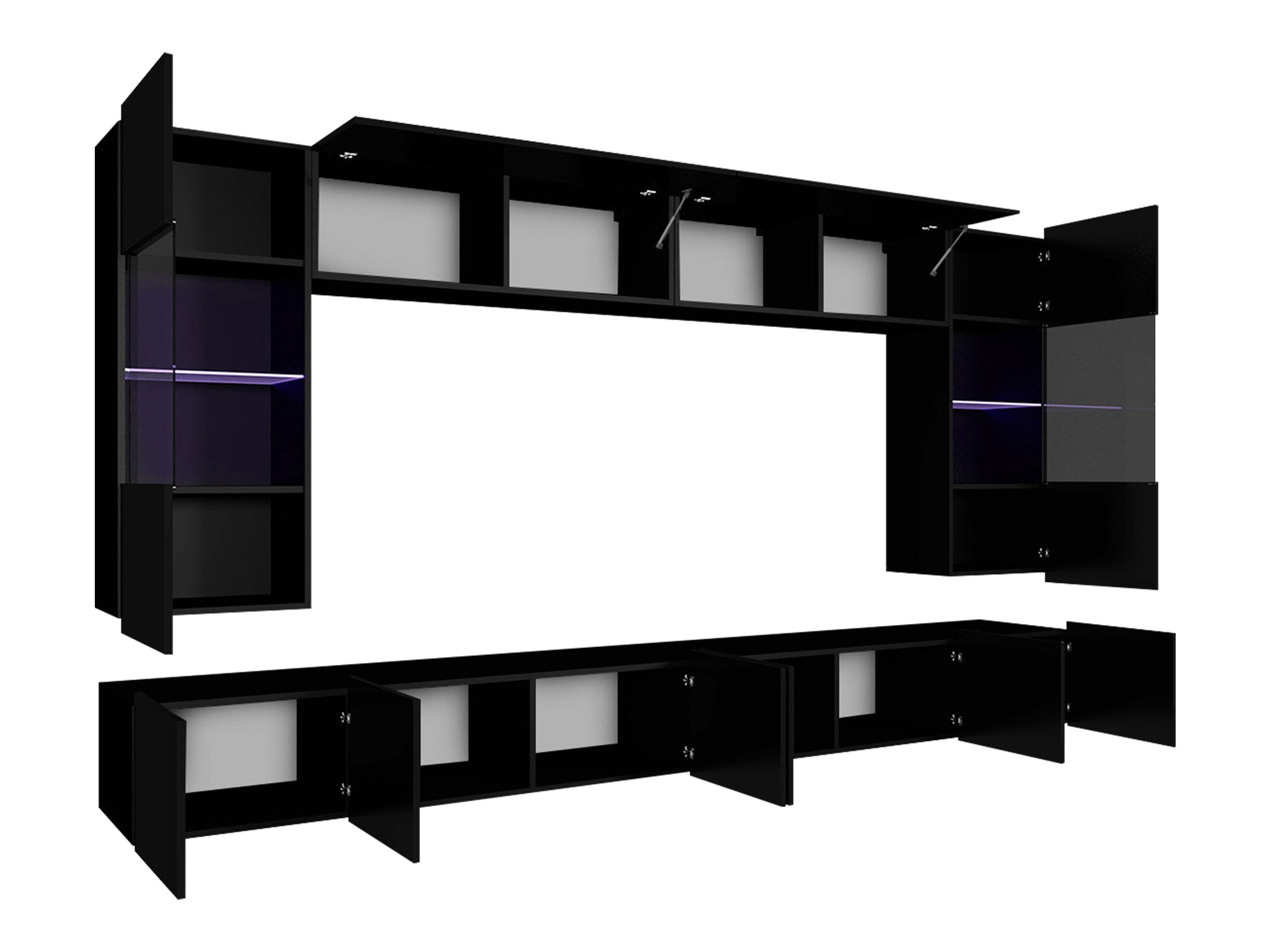 Stuemøbelsæt Remus I (Hvid + Glansfuld hvid)