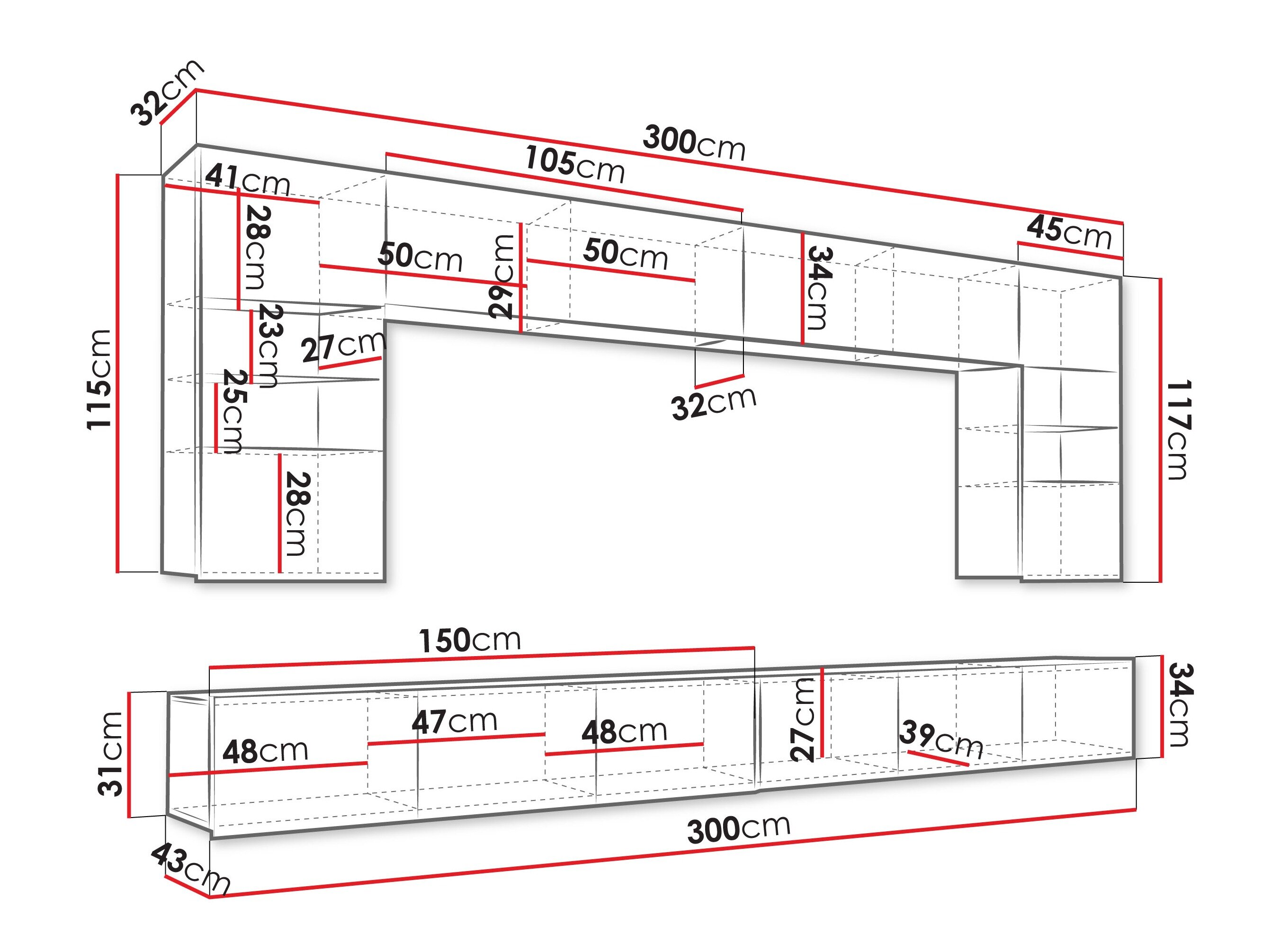 Stuemøbelsæt Remus I (Valnød)