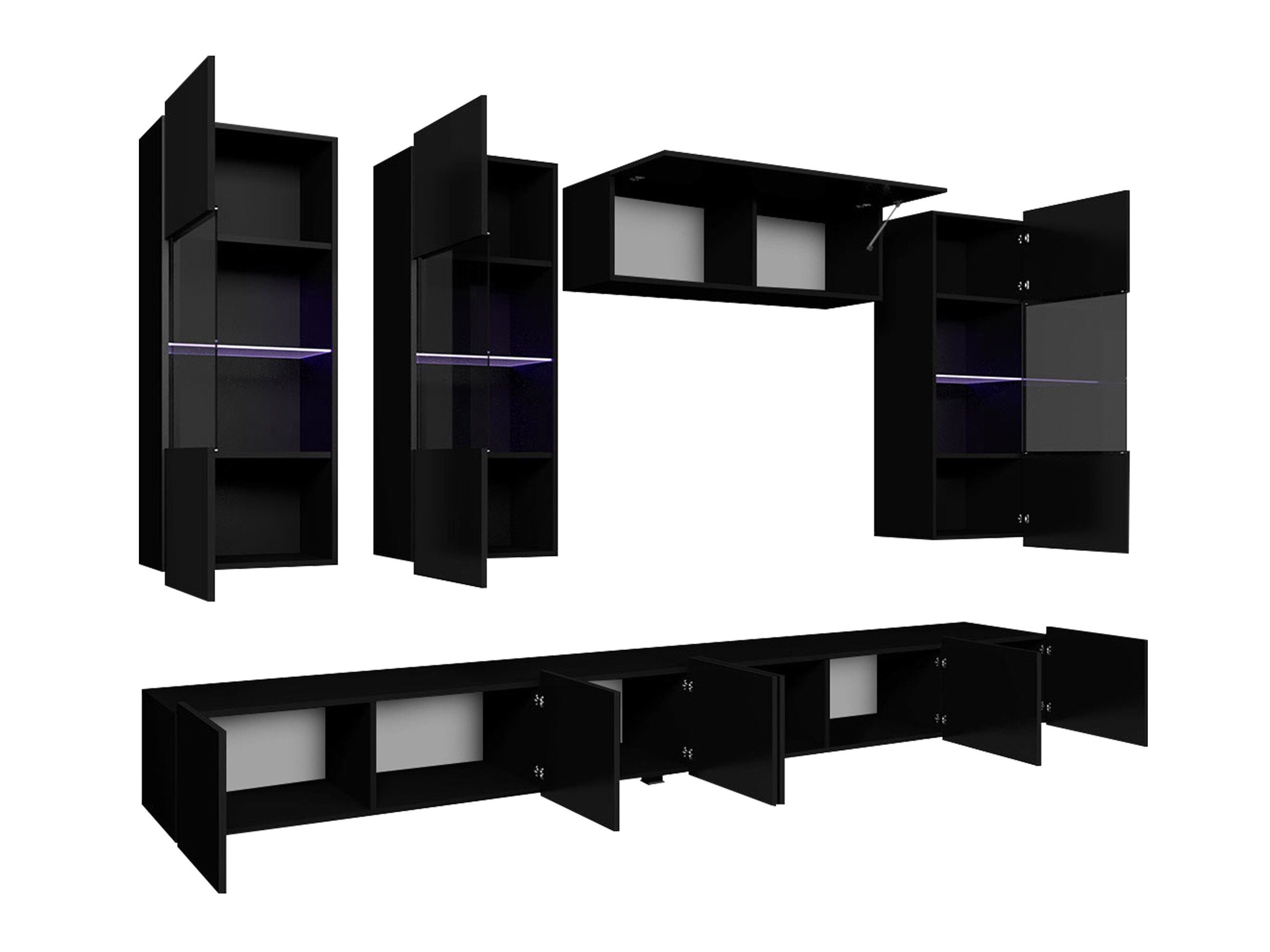 Stuemøbelsæt Remus V (Hvid + Glansfuld hvid)